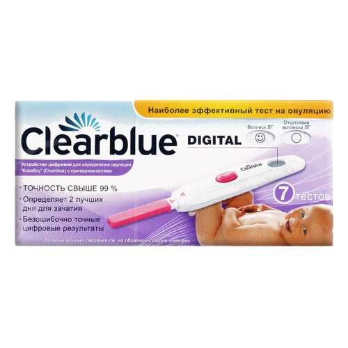 Тест на овуляцию Clearblue Digital цифровой с принадлежностями 7 шт. в АСНА