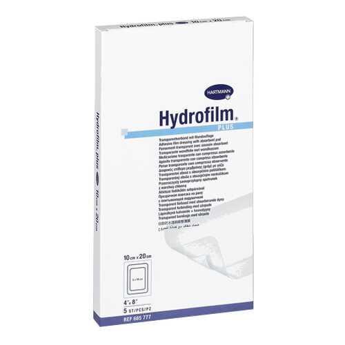 Прозрачная повязка HARTMANN Hydrofilm plus с впитывающей подушечкой 10 см х 20 см 5 шт. в АСНА