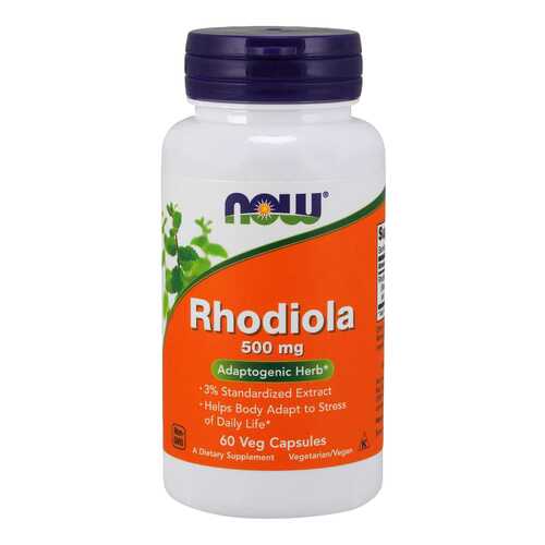 Для нервной системы NOW Rhodiola 500 мг 60 капсул в АСНА