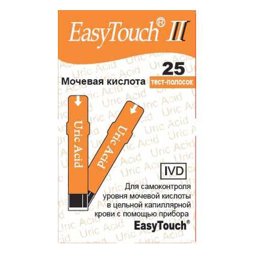 Тест-полоски EasyTouch на мочевую кислоту 25 шт. в АСНА