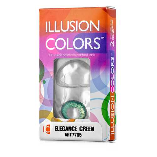 Контактные линзы ILLUSION colors Elegance 2 линзы -1.0D green зеленый в АСНА