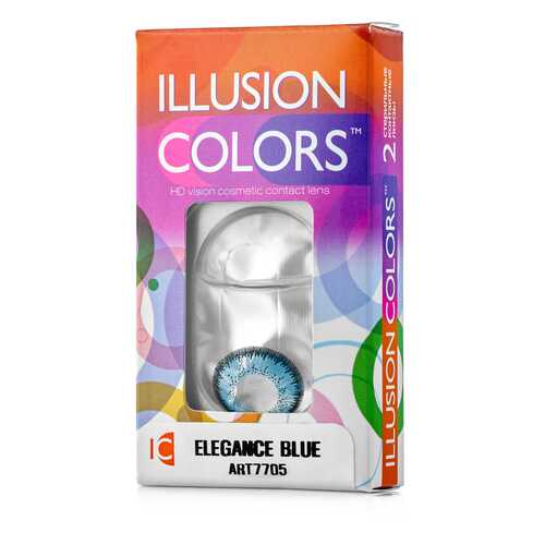 Контактные линзы ILLUSION colors Elegance 2 линзы -2.5D blue синий в АСНА