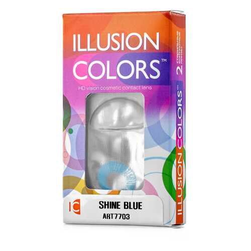 Контактные линзы ILLUSION colors Shine 2 линзы -3.5D blue голубой в АСНА