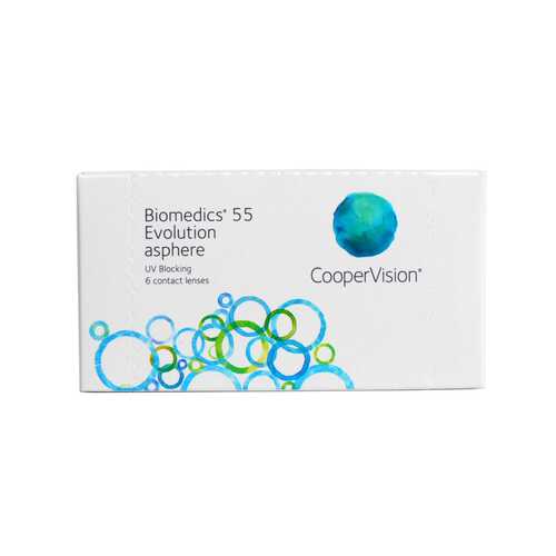 Контактные линзы Biomedics 55 Evolution asphere 6 линз R 8,8 +2,50 в АСНА