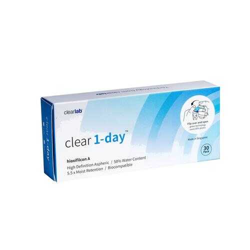 Контактные линзы ClearLab Clear 1-Day 30 линз R 8.7 -01,25 в АСНА