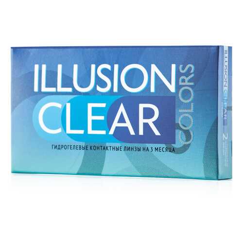 Контактные линзы ILLUSION colors Clear 2 линзы -1.5D прозрачные в АСНА