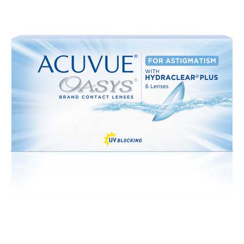 Контактные линзы Acuvue Oasys for Astigmatism with Hydraclear Plus 6 линз -0,75/-1,25/160 в АСНА