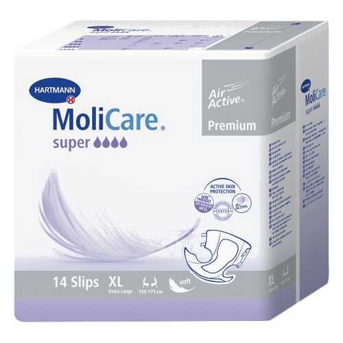 Подгузники для взрослых, XL, 14 шт. MoliCare Premium Super в АСНА